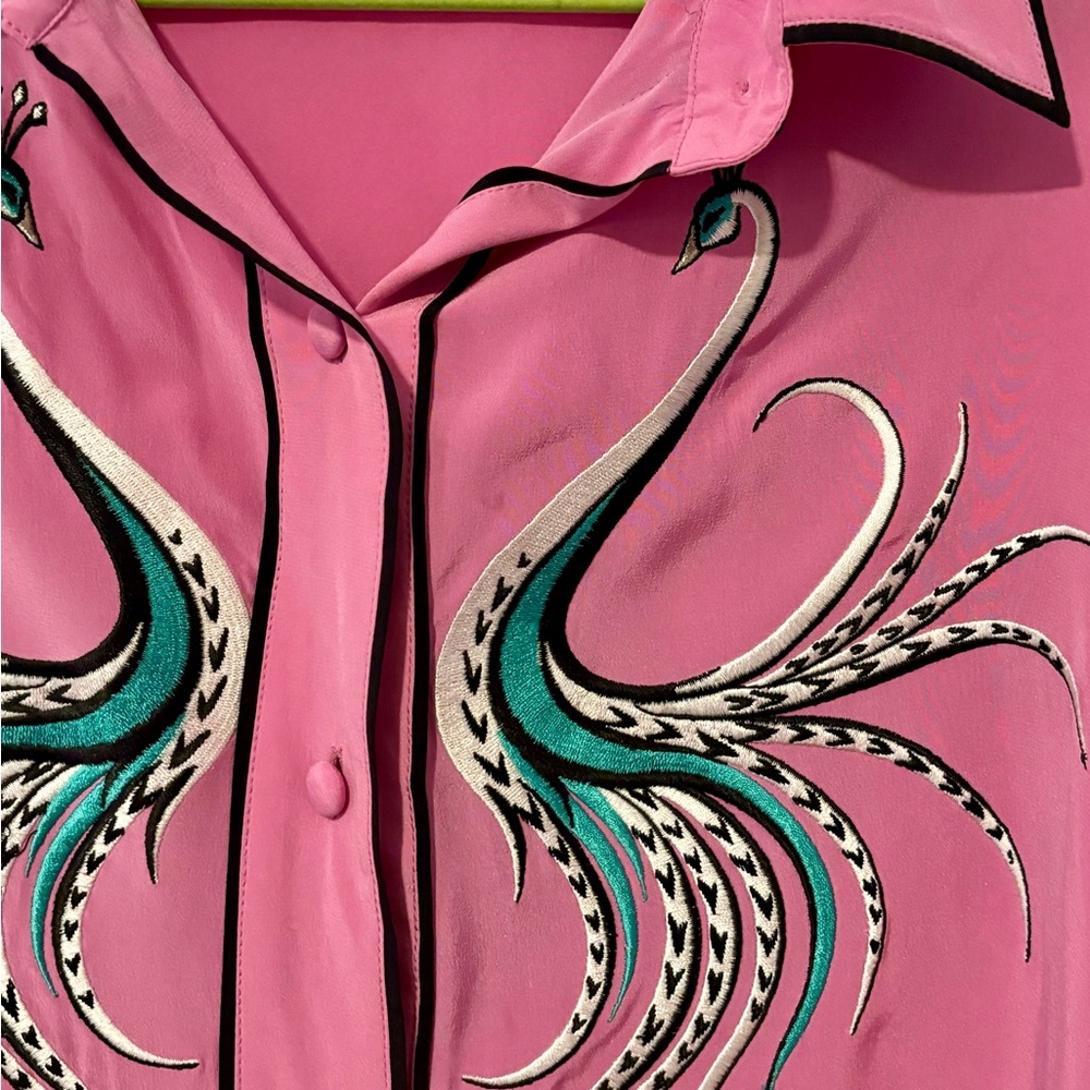 Vintage Pink Silk Shirt